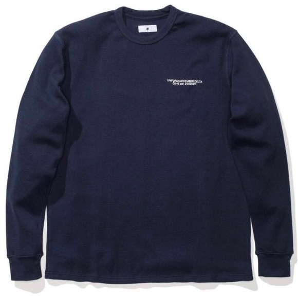 UNDEFEATED Navy Blue Thermal Shirt Medium - Picture 1 of 7